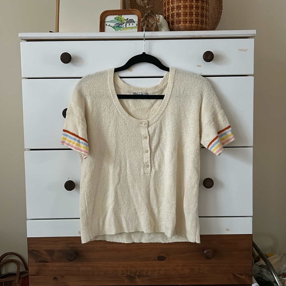 Madewell Cropped Short Sleeve Sweater